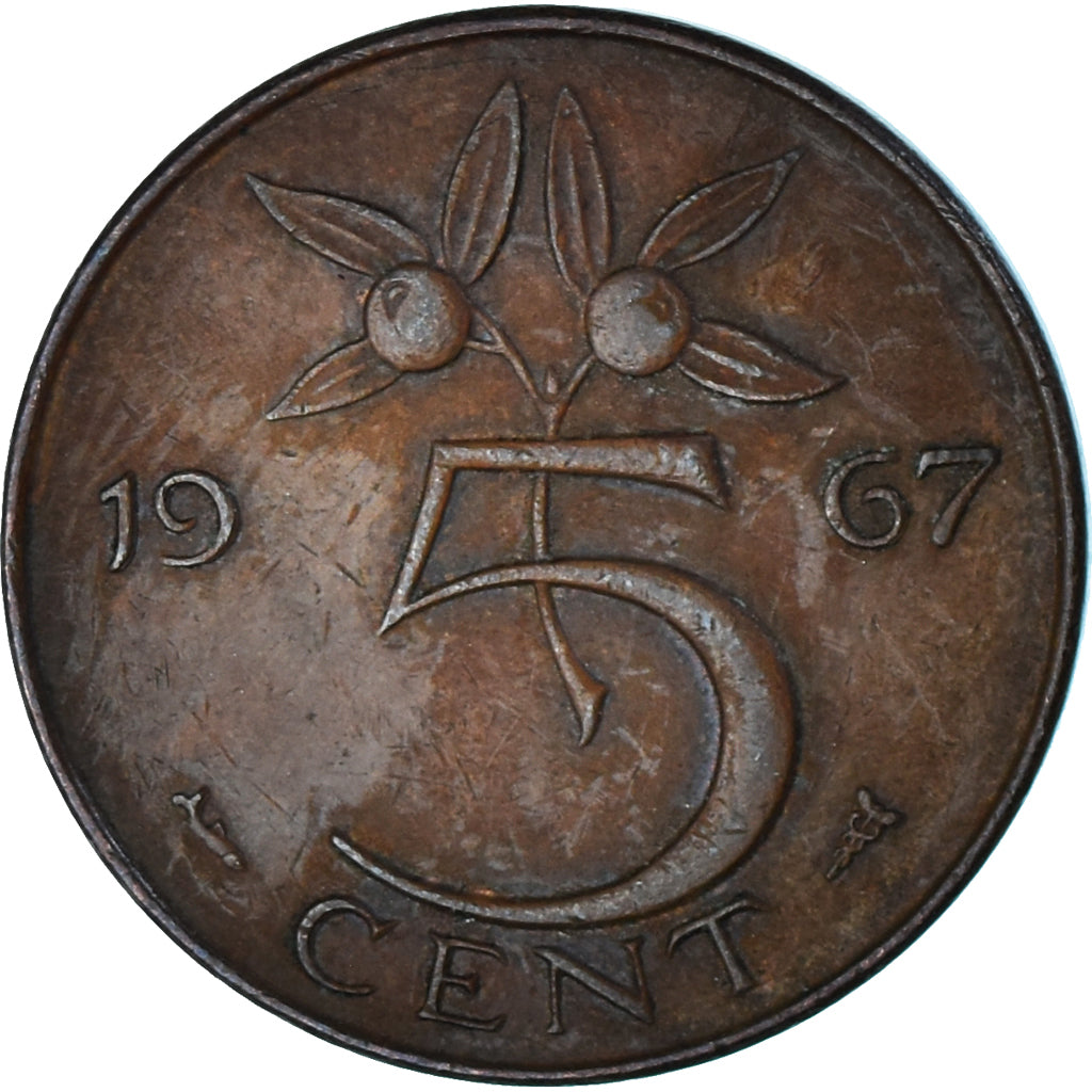 Moeda, Países Baixos, 5 Cents, 1967