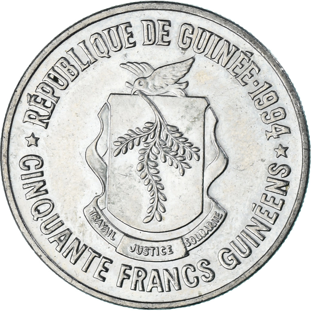 Moneta, Gwinea, 50 Francs, 1994