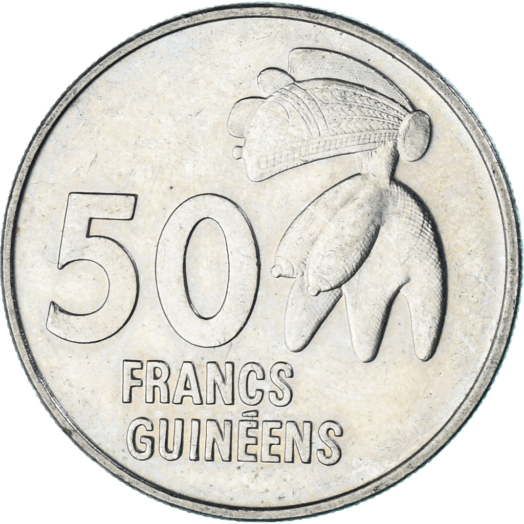 Moneta, Gwinea, 50 Francs, 1994