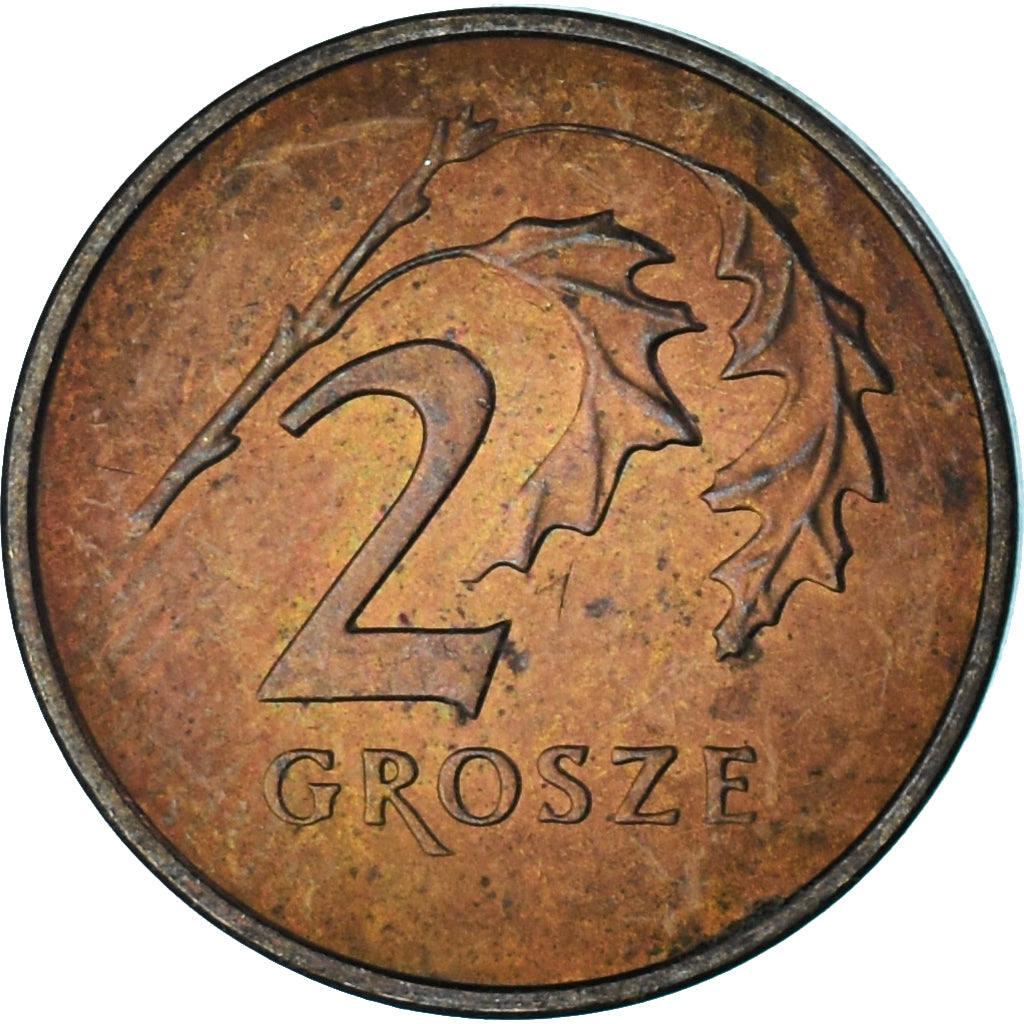 Moneta, Polonia, 2 Grosze, 1991