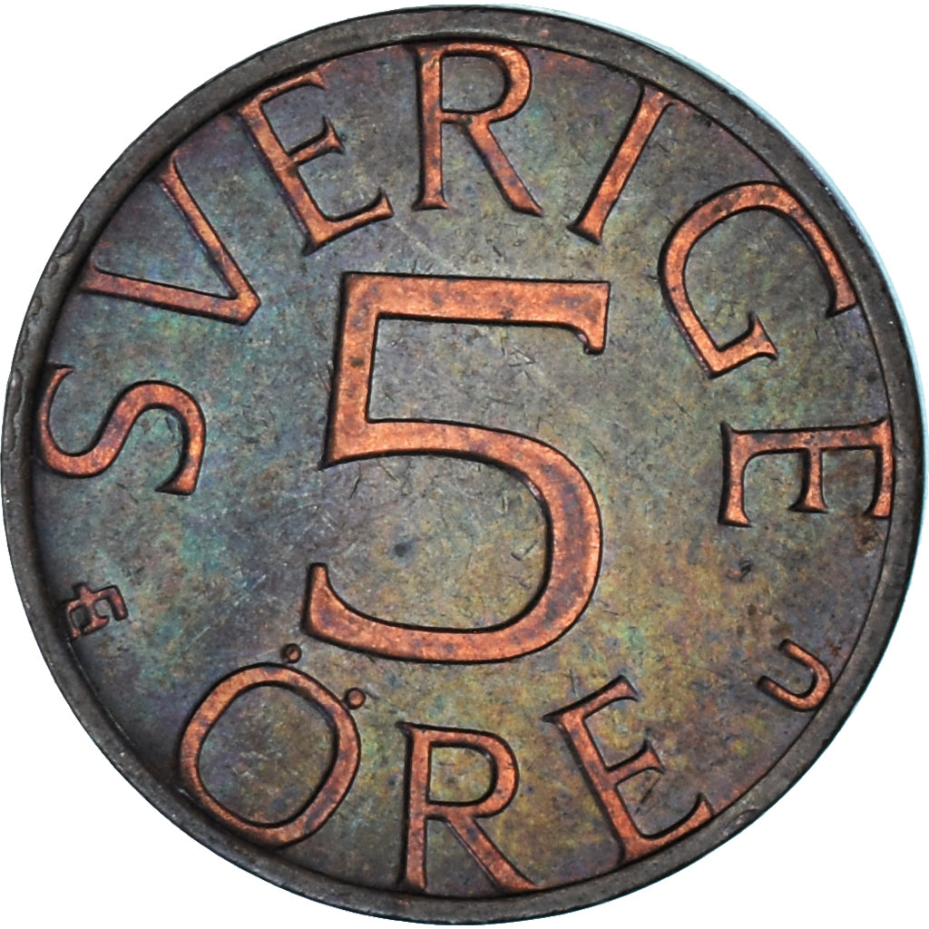 Coin, Sweden, 5 Öre, 1977