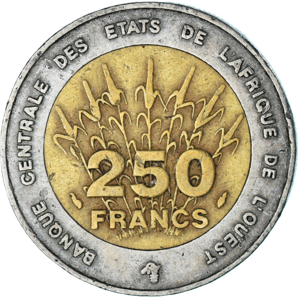 Coin, West Africa, 250 Francs, 1992