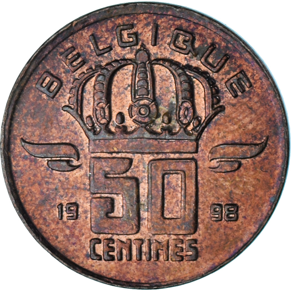 Munten, België, 50 Centimes, 1998