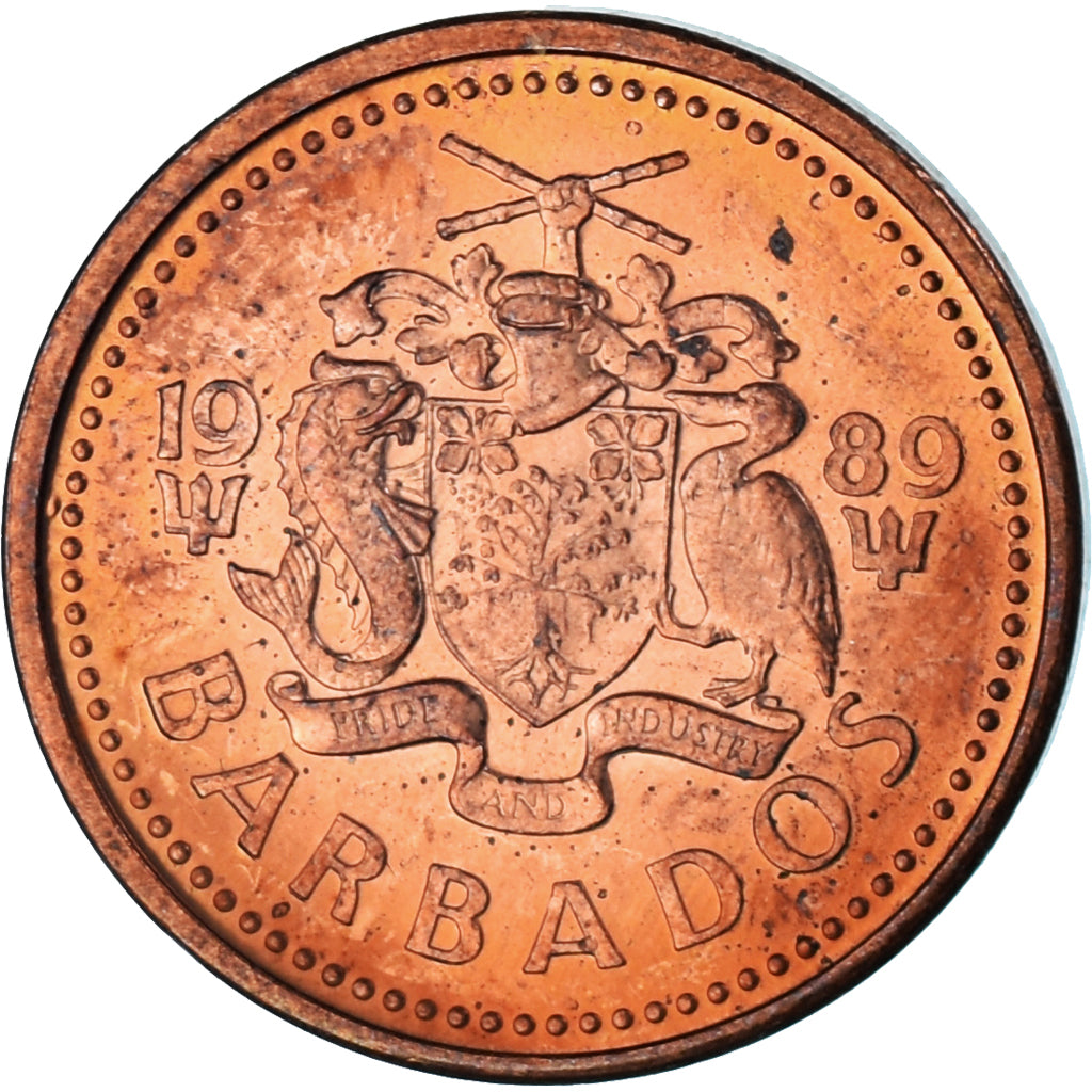 Moneda, Barbados, Cent, 1989