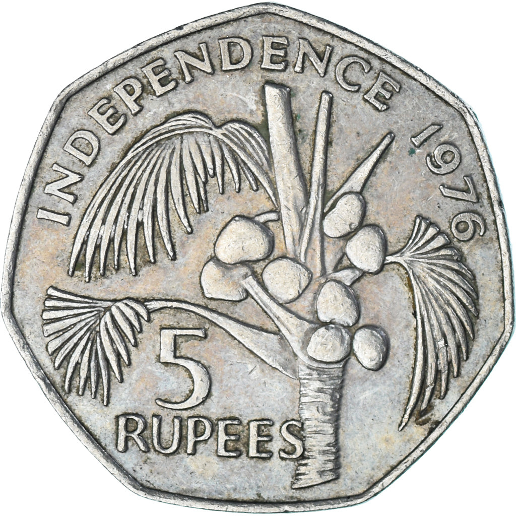 Coin, Seychelles, 5 Rupees, 1976