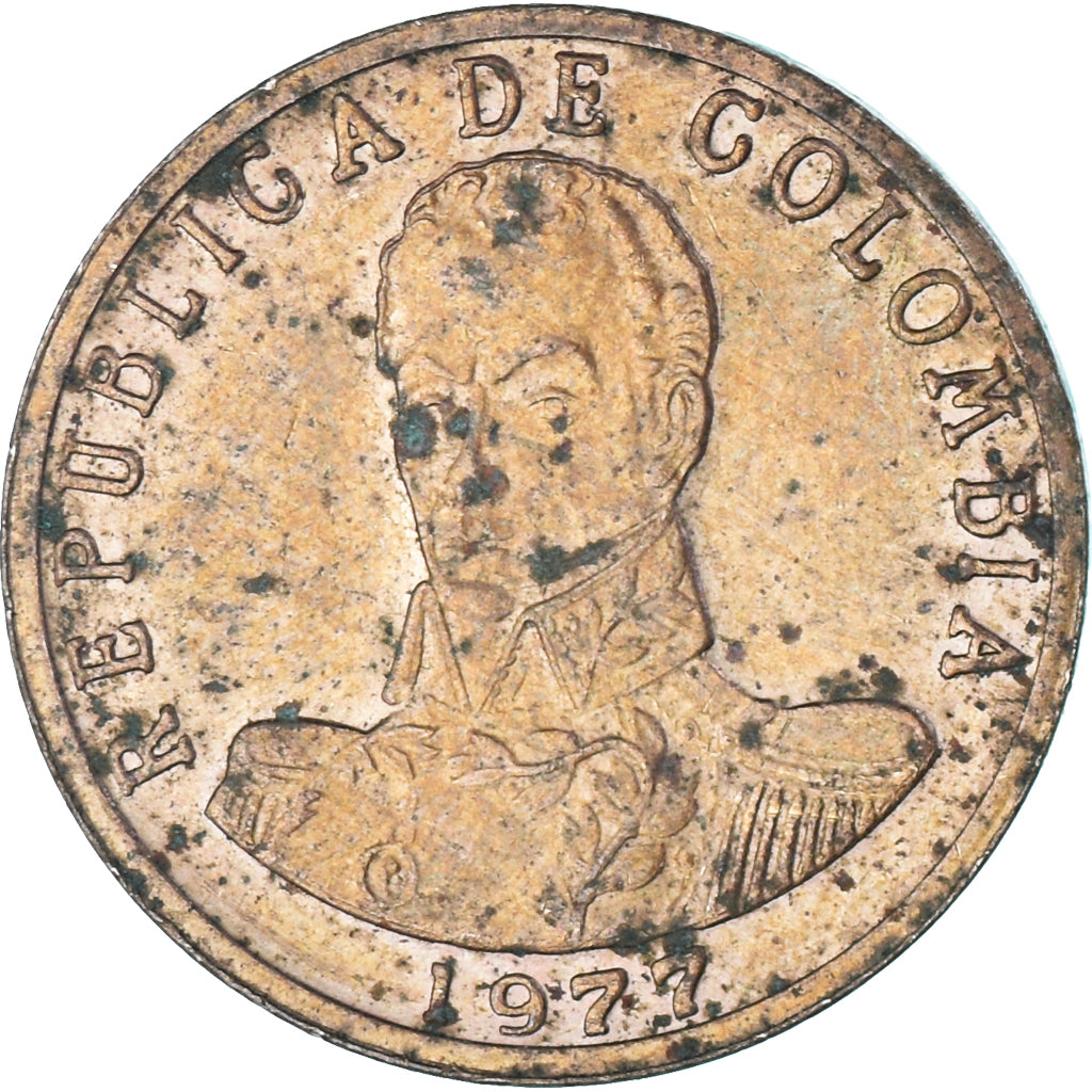 Monnaie, Colombie, 2 Pesos, 1977