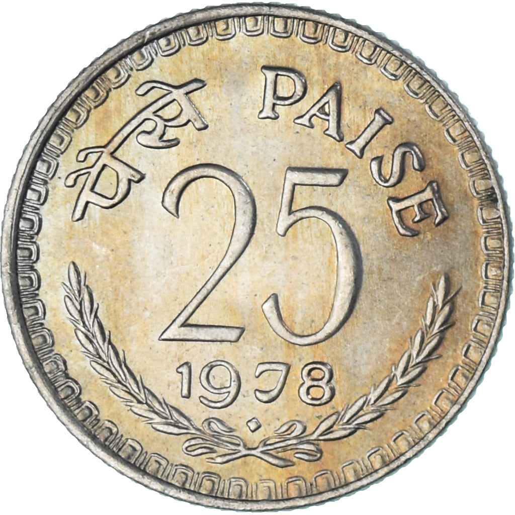 Münze, India, 25 Paise, 1978