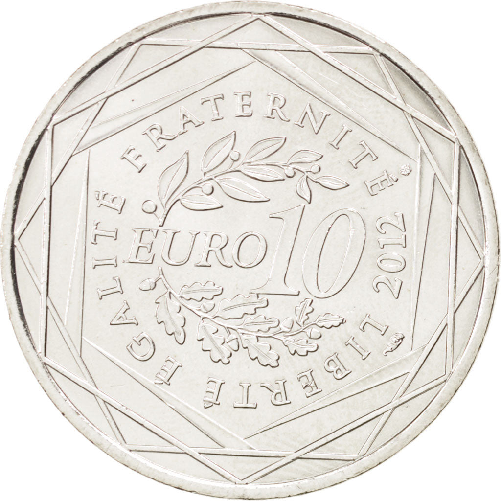 FRANCE, 10 Euro, 2012, Paris, KM #1865, MS(60-62), Silver, 29, 10.01