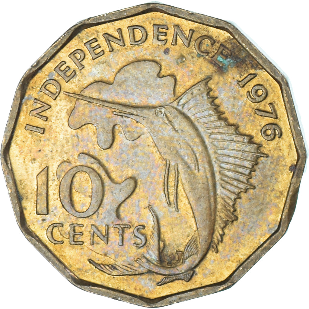 Coin, Seychelles, 10 Cents, 1976