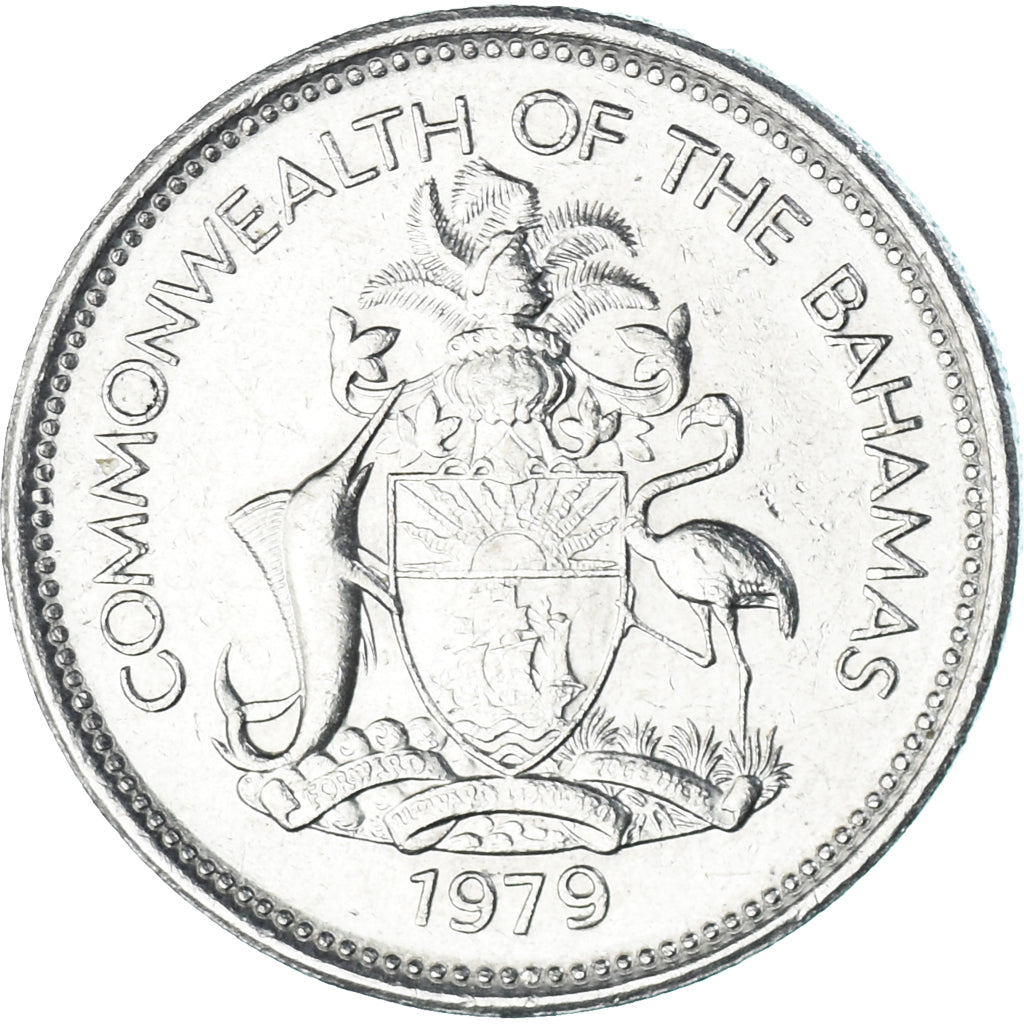 Coin, Bahamas, 10 Cents, 1979