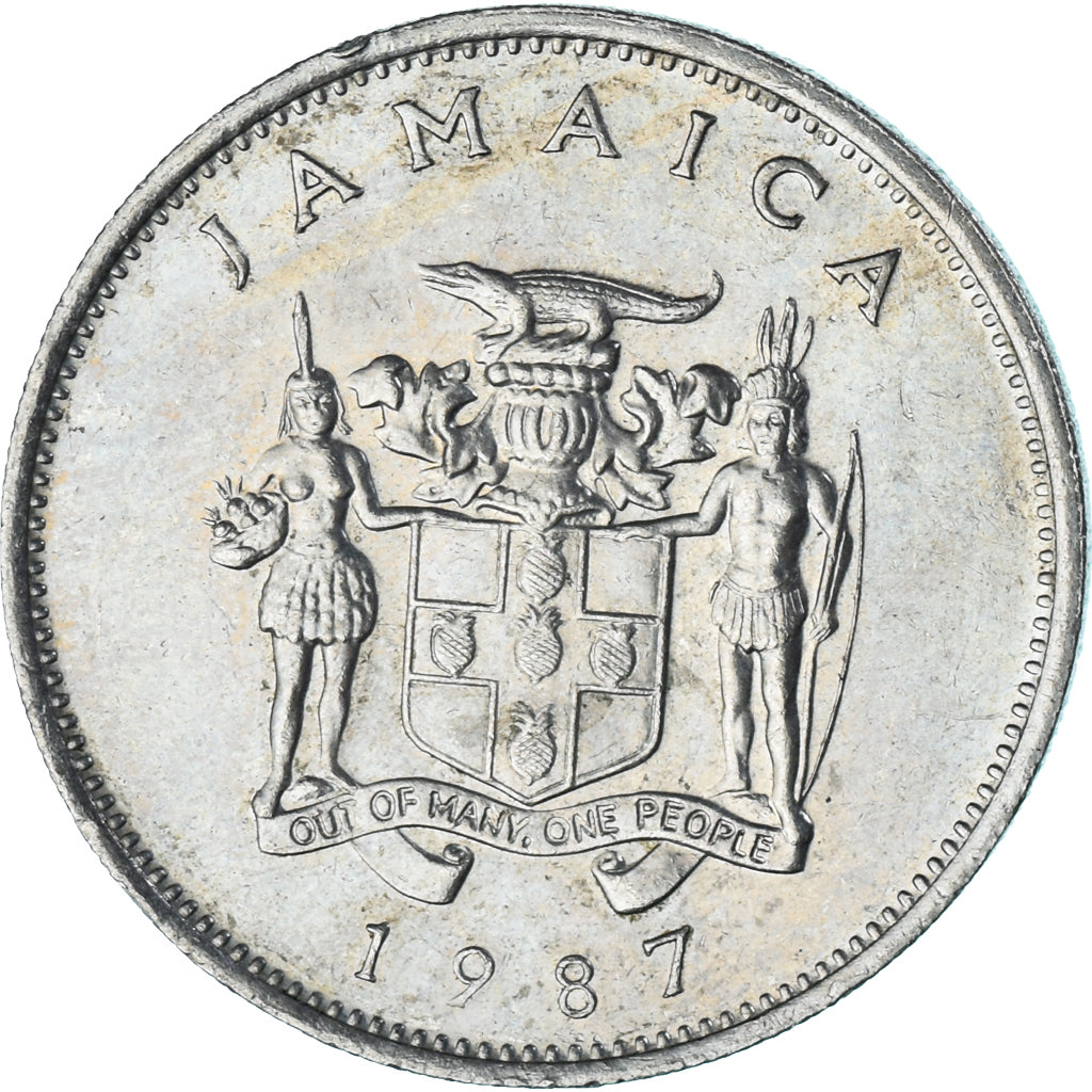 Moneda, Jamaica, 20 Cents, 1987