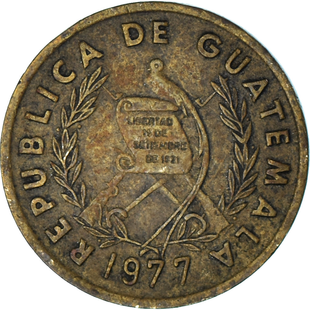 Monnaie, Guatemala, Centavo, Un, 1977