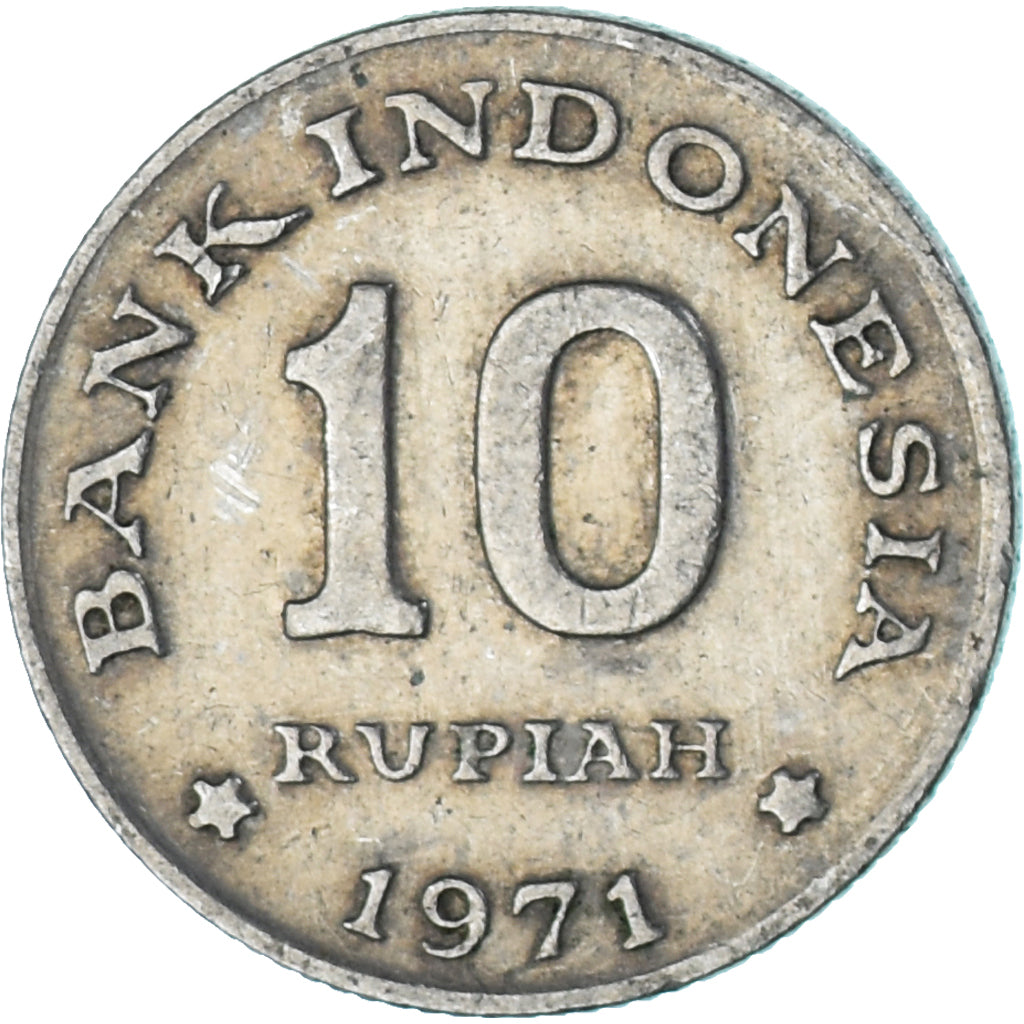 Moneta, Indonesia, 10 Rupiah, 1971