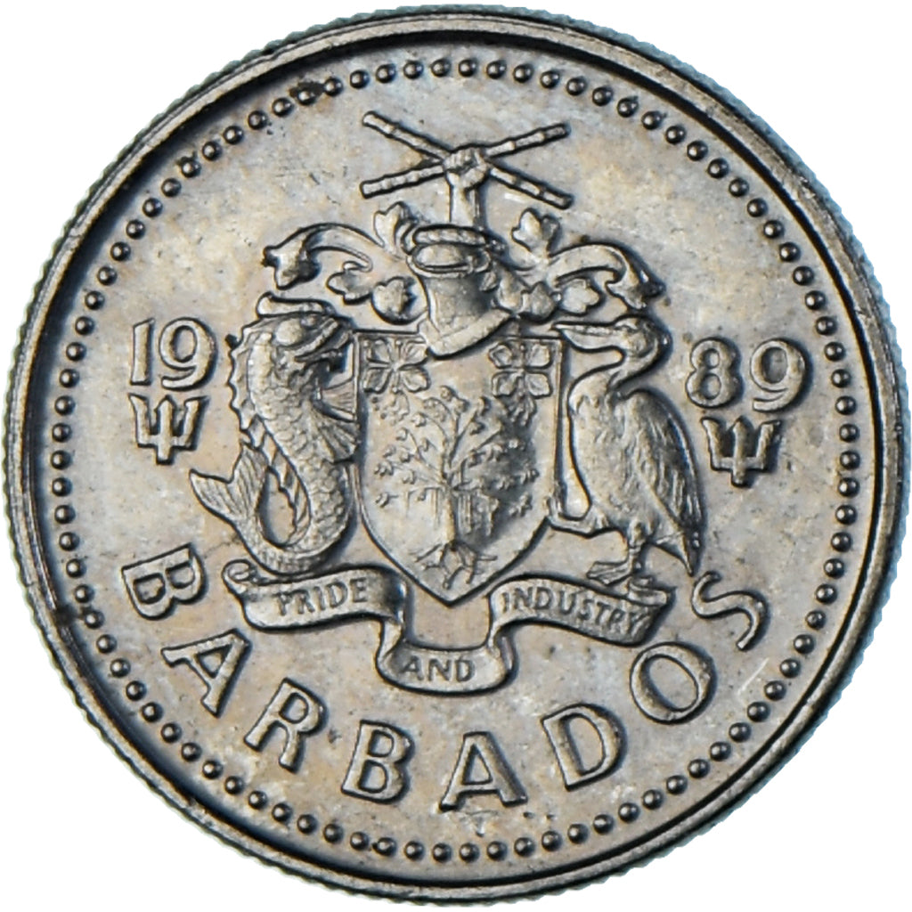 Coin, Barbados, 10 Cents, 1989