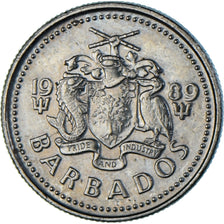 Coin, Barbados, 10 Cents, 1989