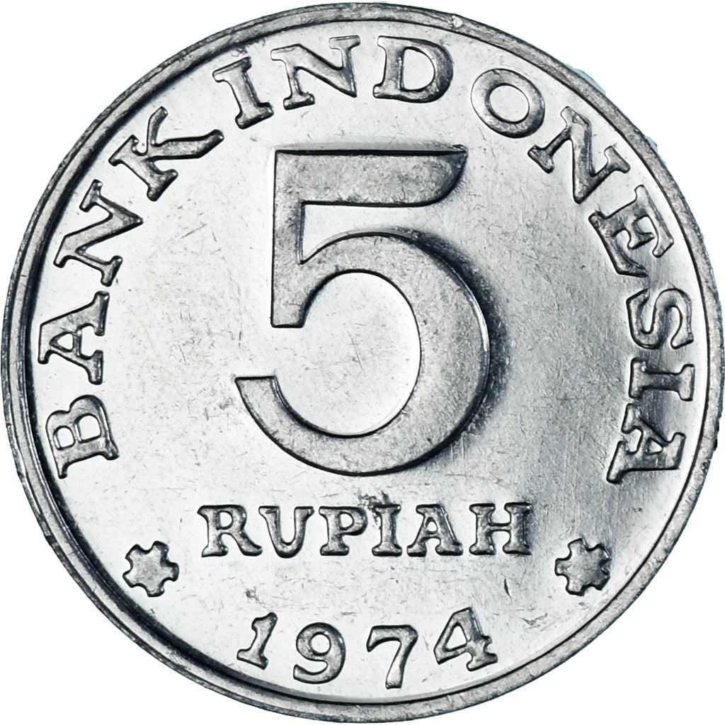 Munten, Indonesië, 5 Rupiah, 1974