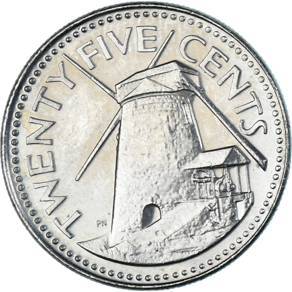 Munten, Barbados, 25 Cents, 1987