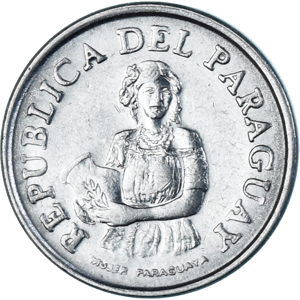 Coin, Paraguay, 5 Guaranies, 1975