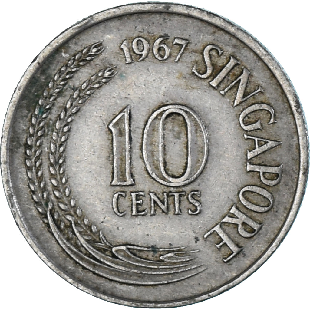 Munten, Singapur, 10 Cents, 1967