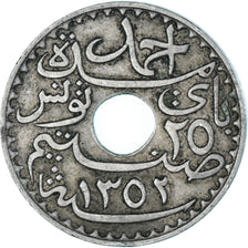 Münze, Tunesien, 25 Centimes, 1933
