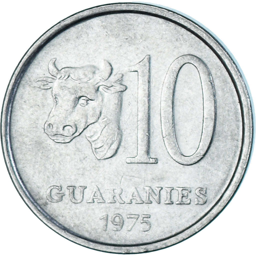 Monnaie, Paraguay, 10 Guaranies, 1975