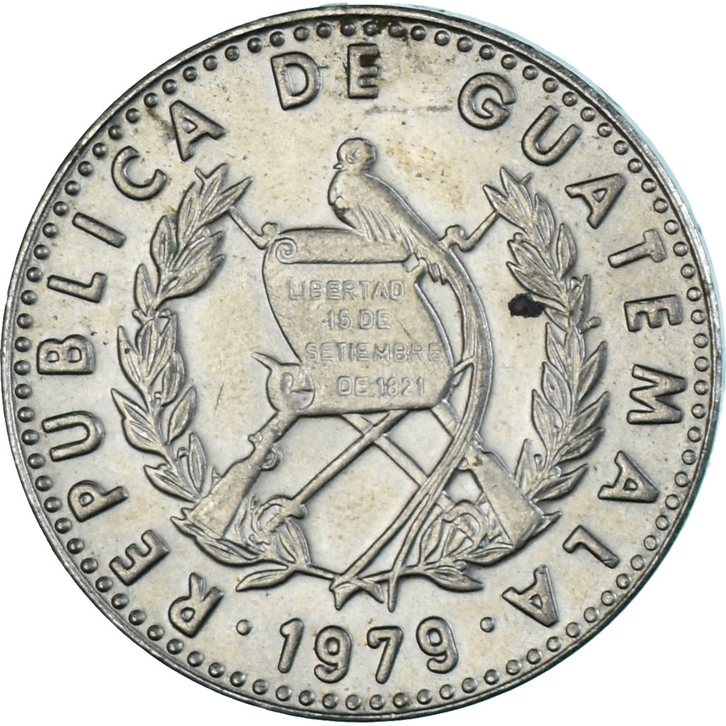 Coin, Guatemala, 25 Centavos, 1979