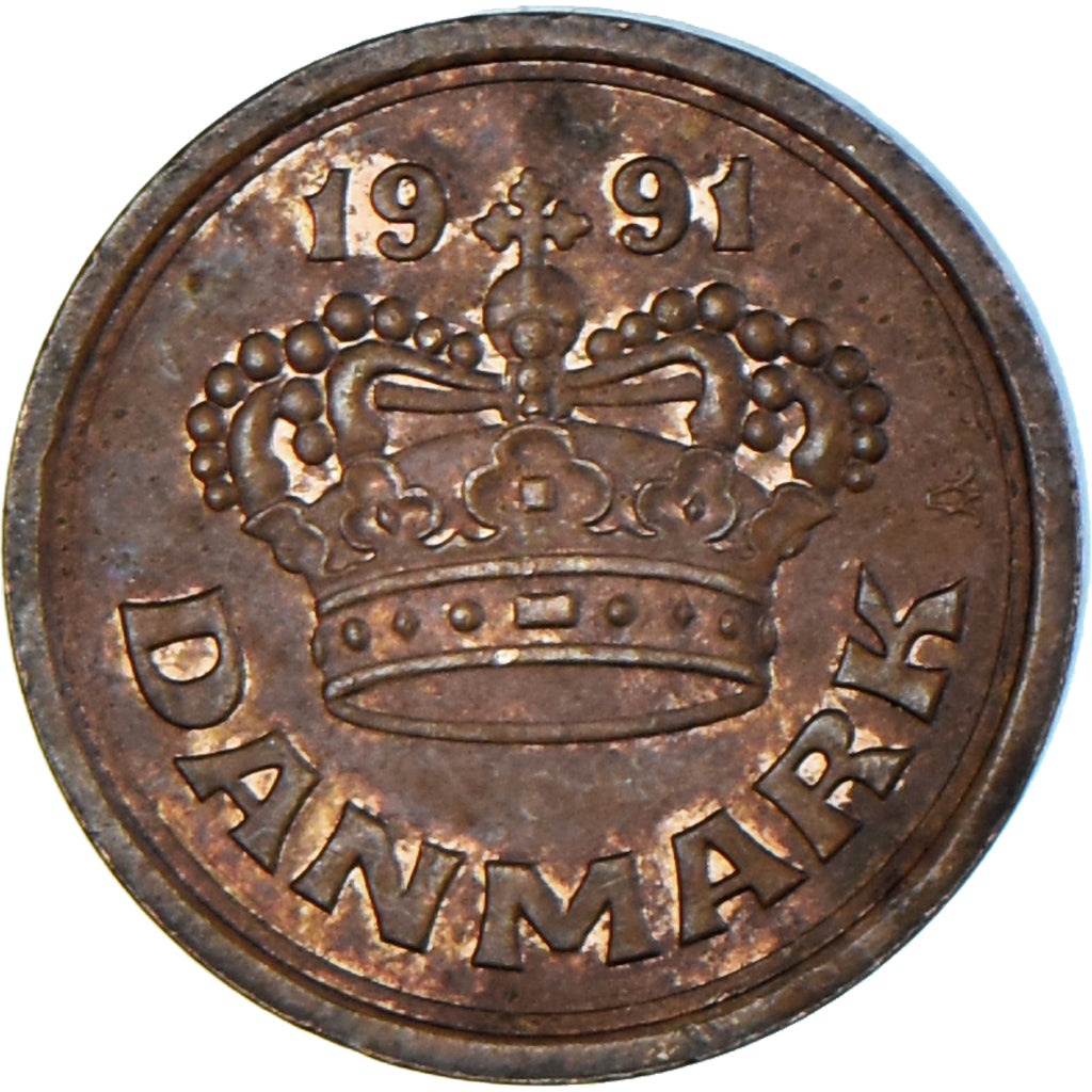 Moneda, Dinamarca, 25 Öre, 1991