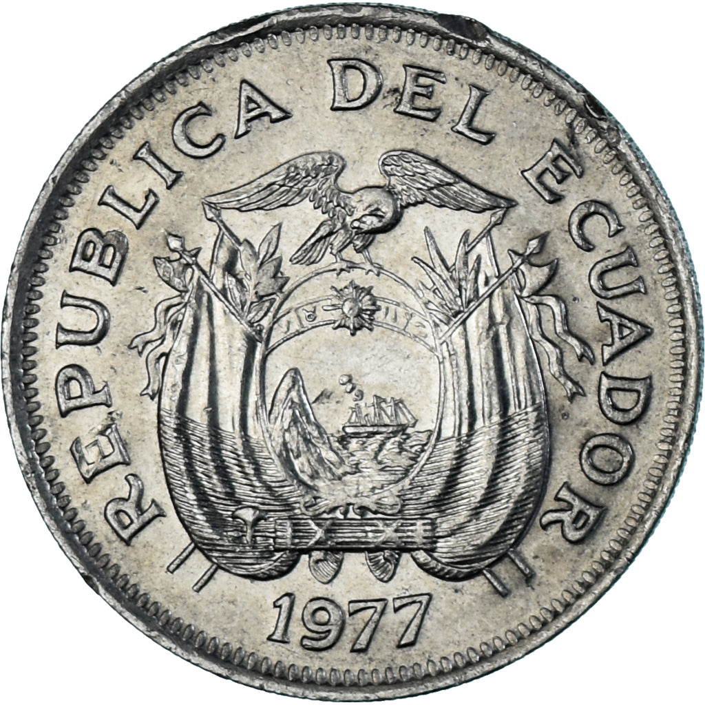 Coin, Ecuador, Sucre, Un, 1977