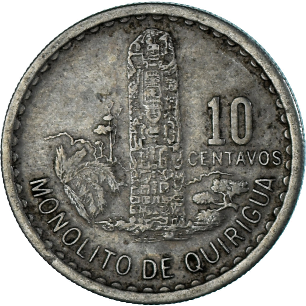 Coin, Guatemala, 10 Centavos, 1976