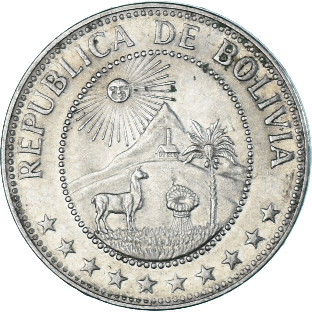 Coin, Bolivia, 50 Centavos, 1974