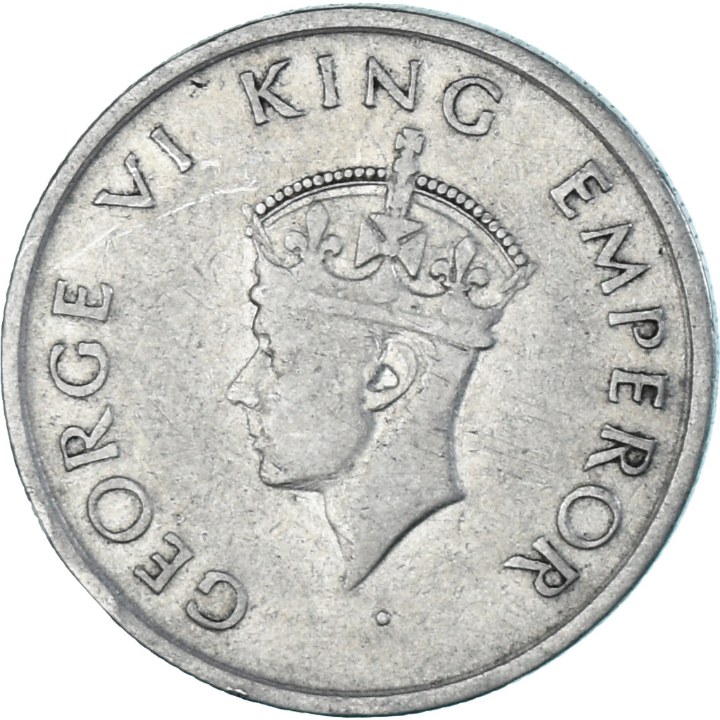 Münze, India, 1/2 Rupee, 1947