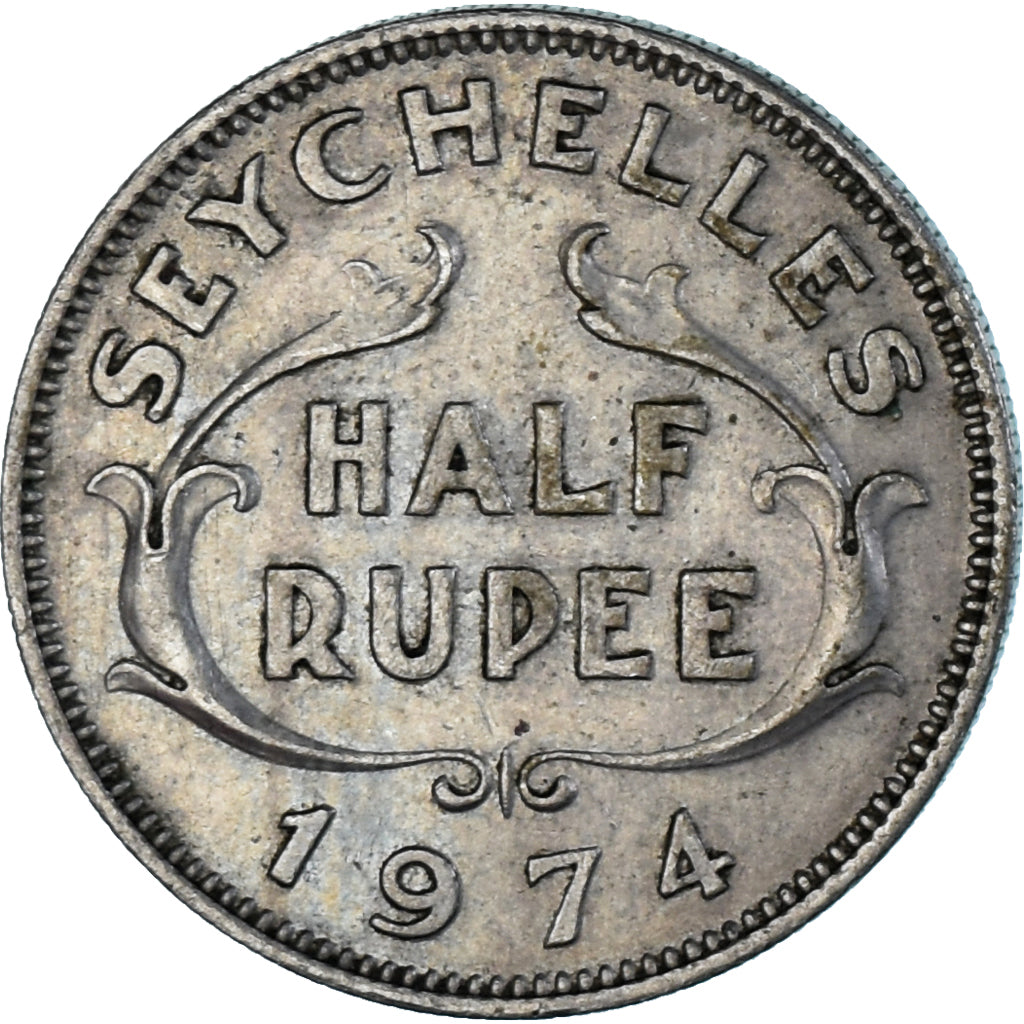 Monnaie, Seychelles, 1/2 Rupee, 1974