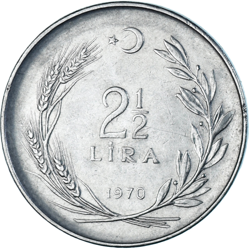 Munten, Turkije, 2-1/2 Lira, 1970