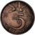 Moeda, Países Baixos, 5 Cents, 1952