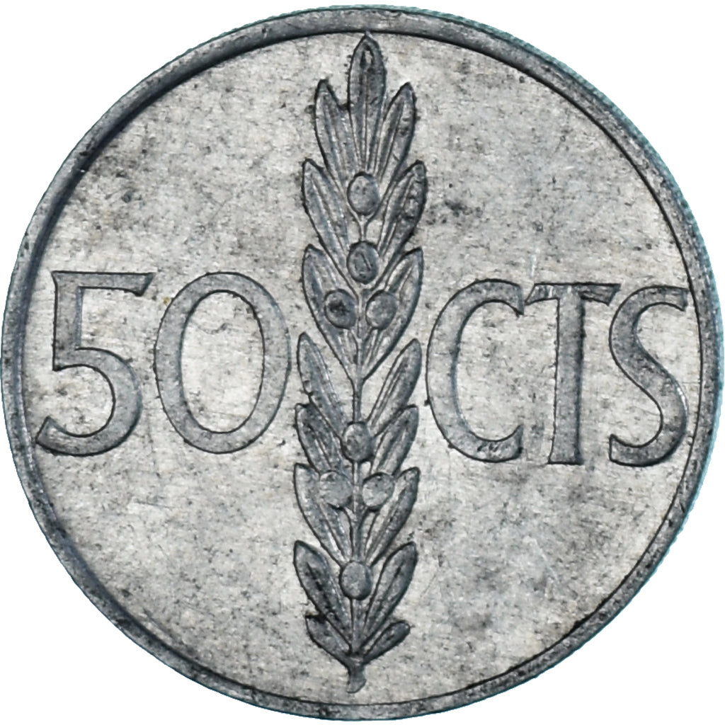 Moneta, Spagna, 50 Centimos, 1967