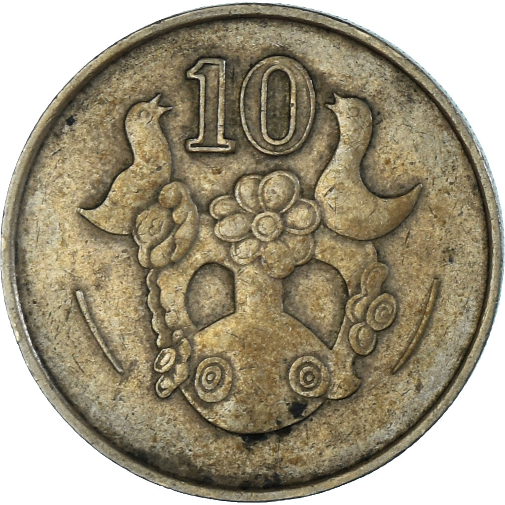 Moneda, Chipre, 10 Cents, 1985