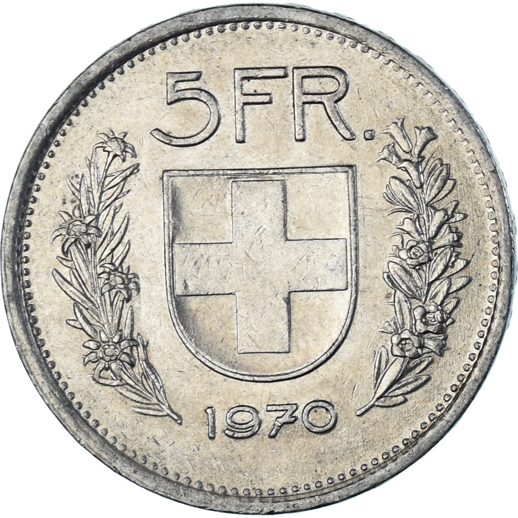 Moneta, Svizzera, 5 Francs, 1970