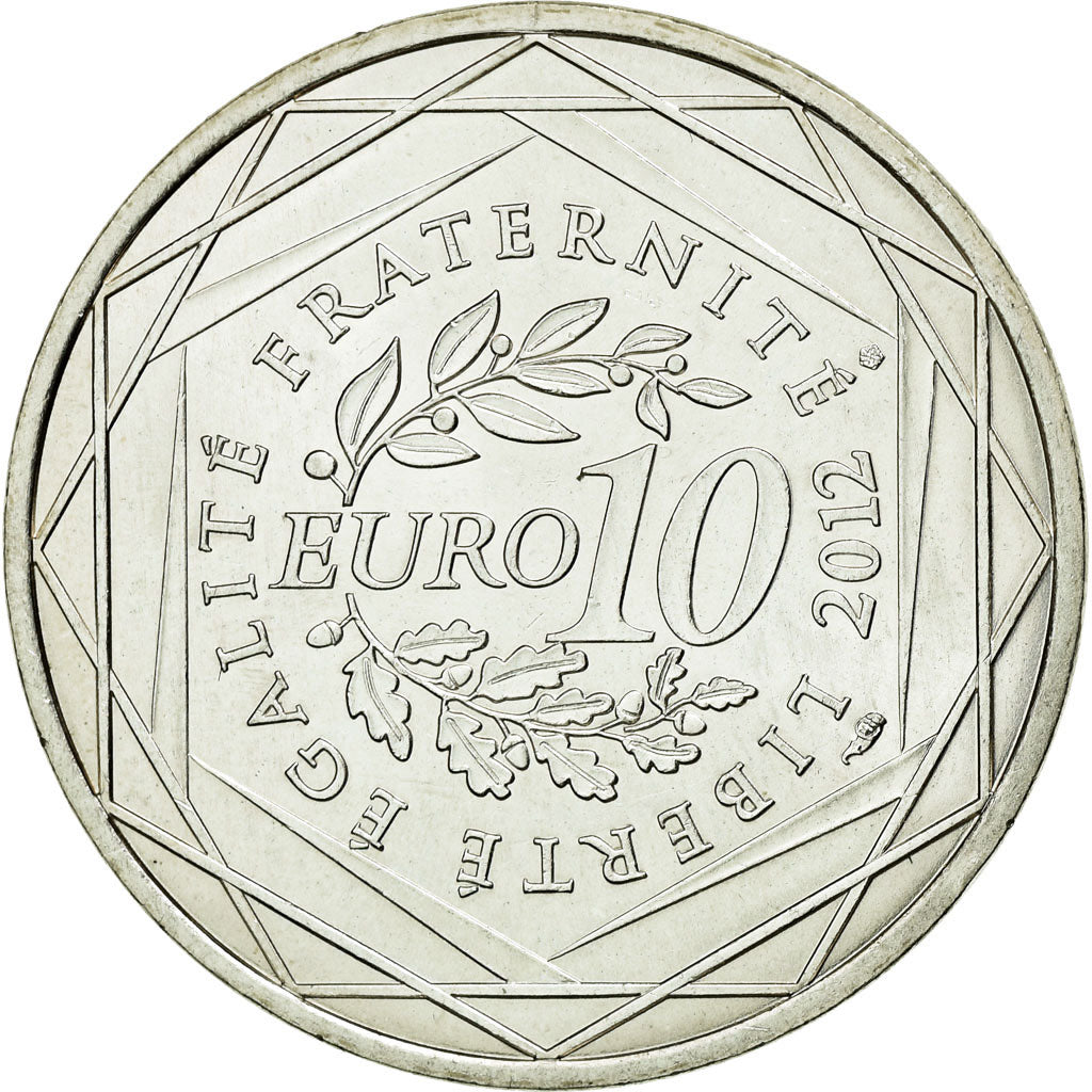 Coin, France, 10 Euro, 2012, MS(60-62), Silver, KM:1874