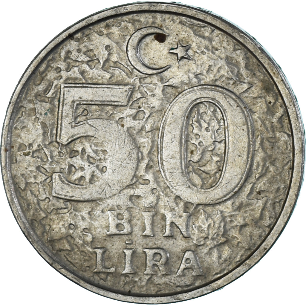 Munten, Turkije, 50000 Lira, 50 Bin Lira, 2000