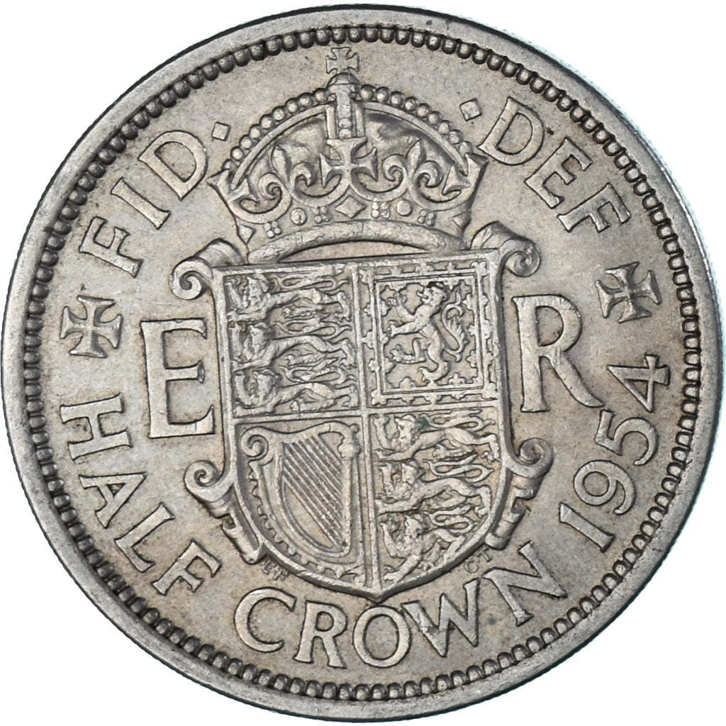 Münze, Großbritannien, 1/2 Crown, 1954