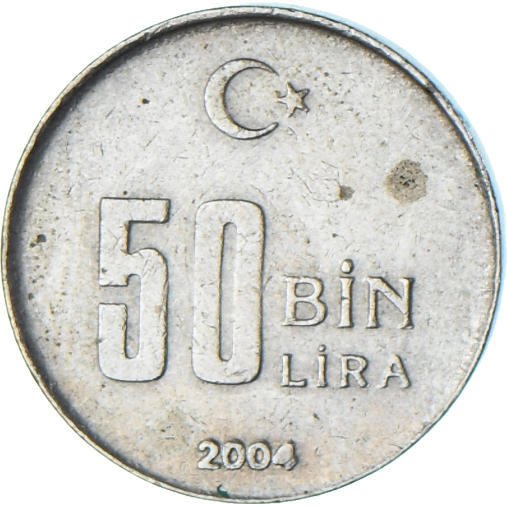 Moeda, Turquia, 50000 Lira, 50 Bin Lira, 2004