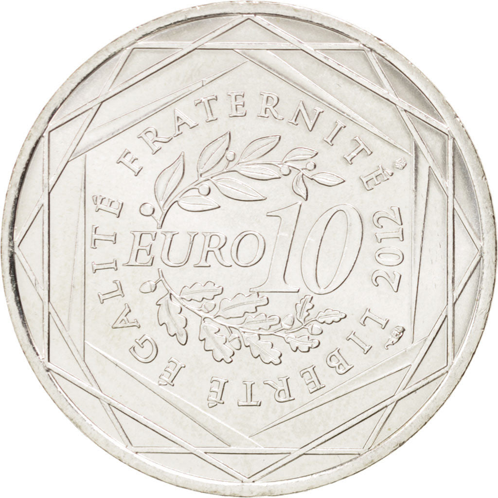 FRANCE, 10 Euro, 2012, Paris, KM #1869, MS(60-62), Silver, 29, 10.00