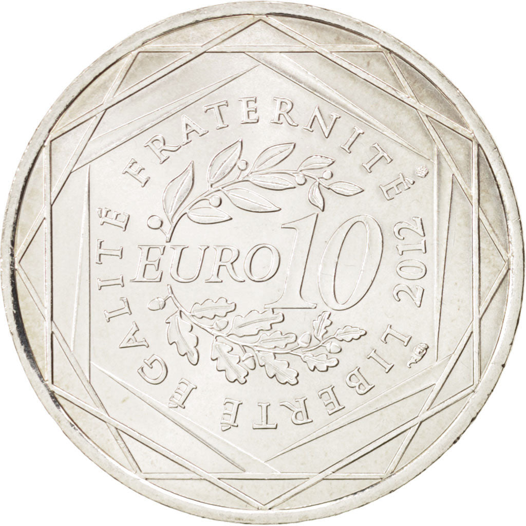 FRANCE, 10 Euro, 2012, Paris, KM #1882, MS(60-62), Silver, 29, 10.00