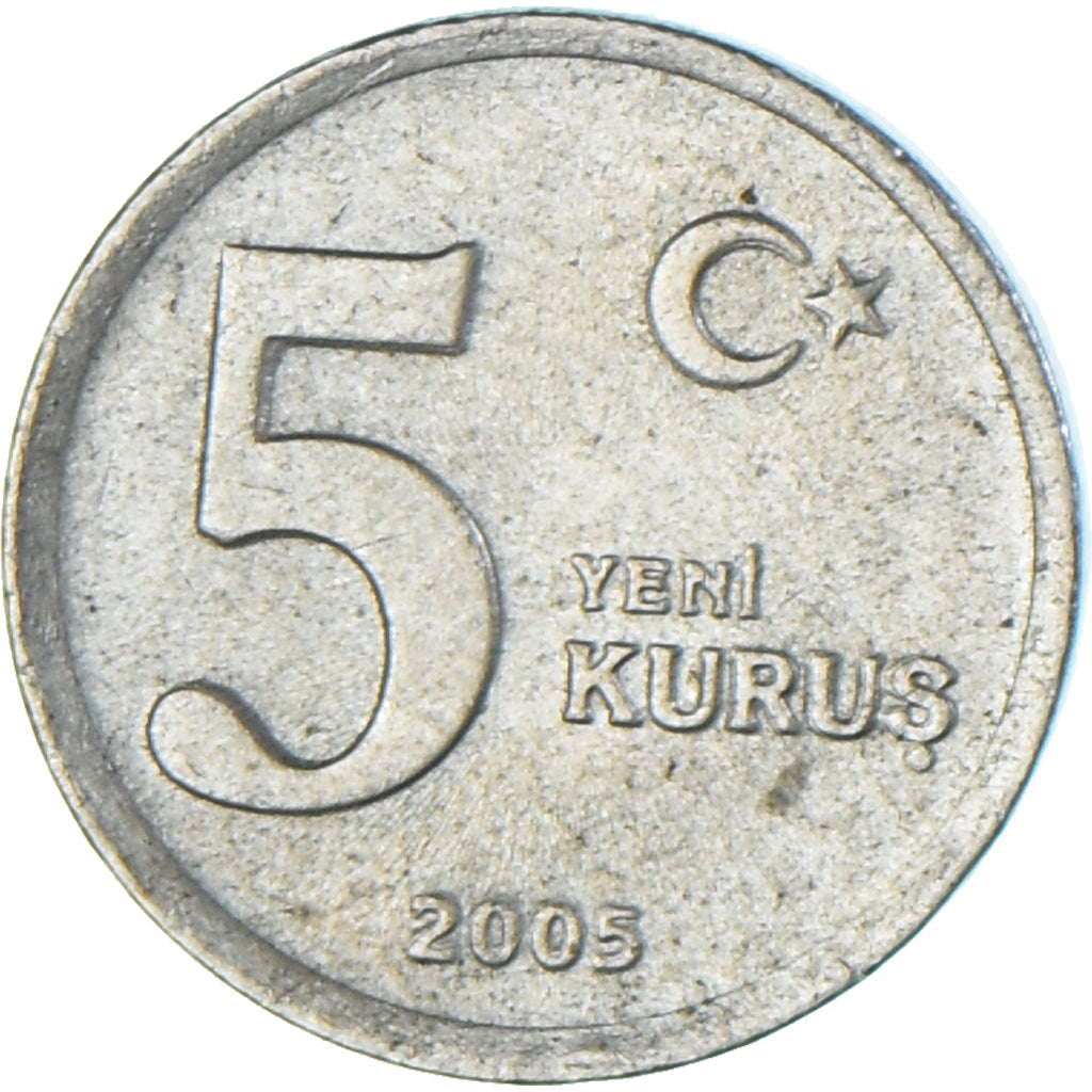 Moeda, Turquia, 5 New Kurus, 2005