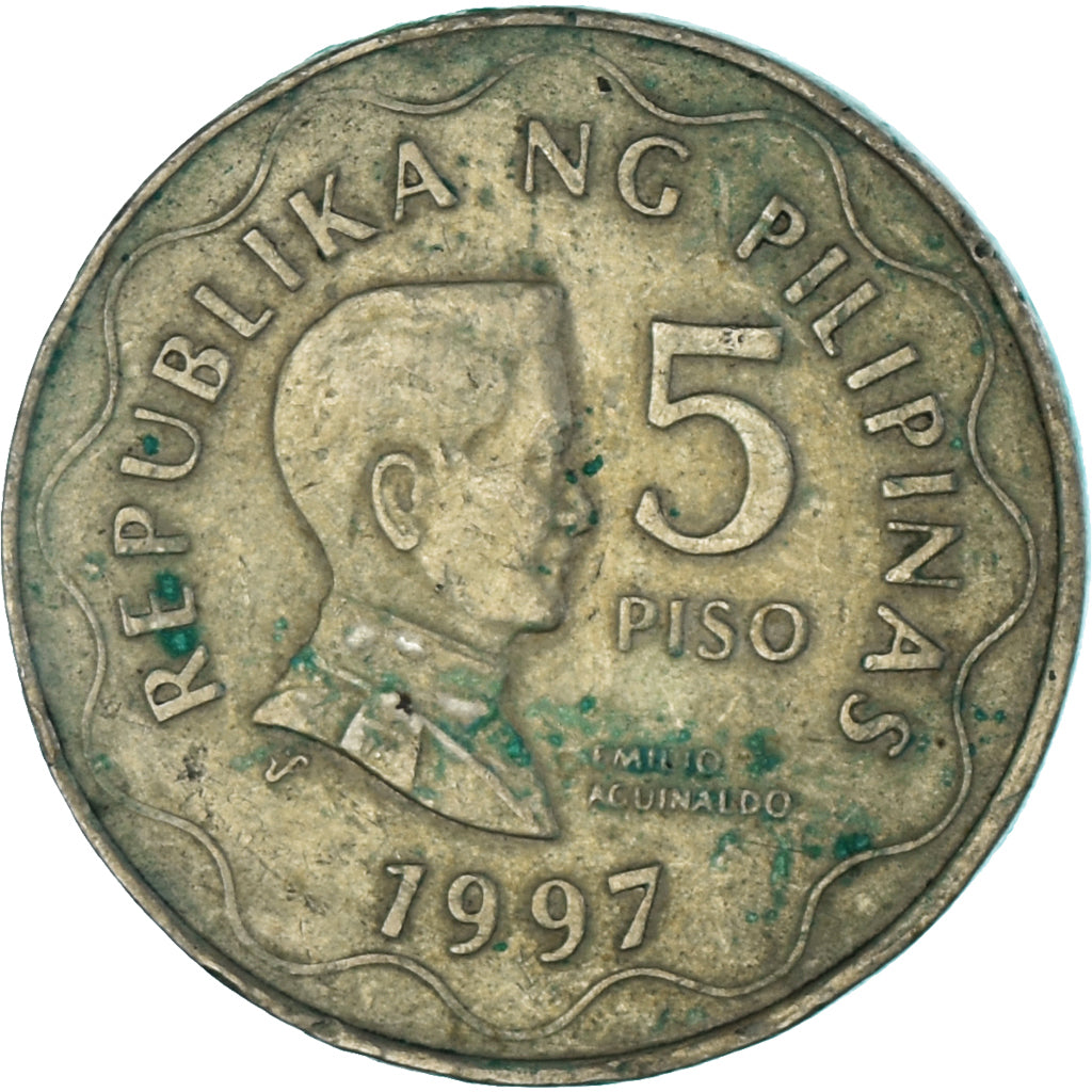 Coin, Philippines, 5 Piso, 1993