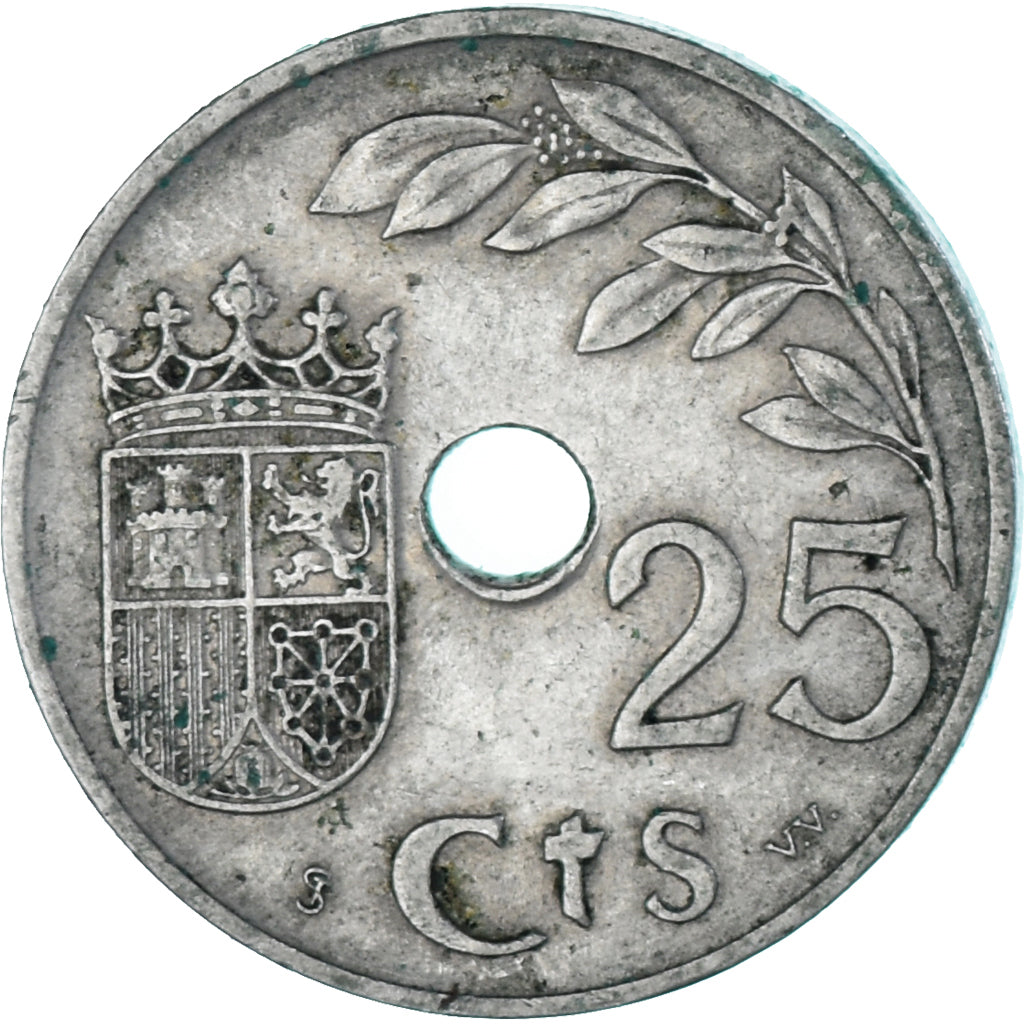 Munten, Spanje, 25 Centimos, 1937