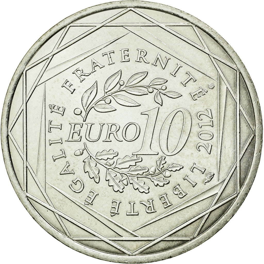 Coin, France, 10 Euro, 2012, MS(60-62), Silver, KM:1883