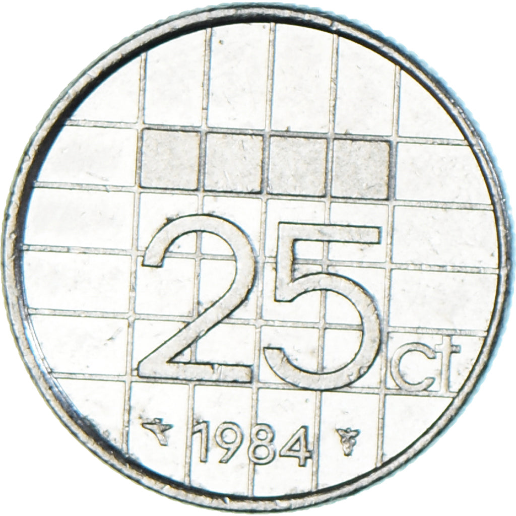 Coin, Netherlands, 25 Cents, 1984