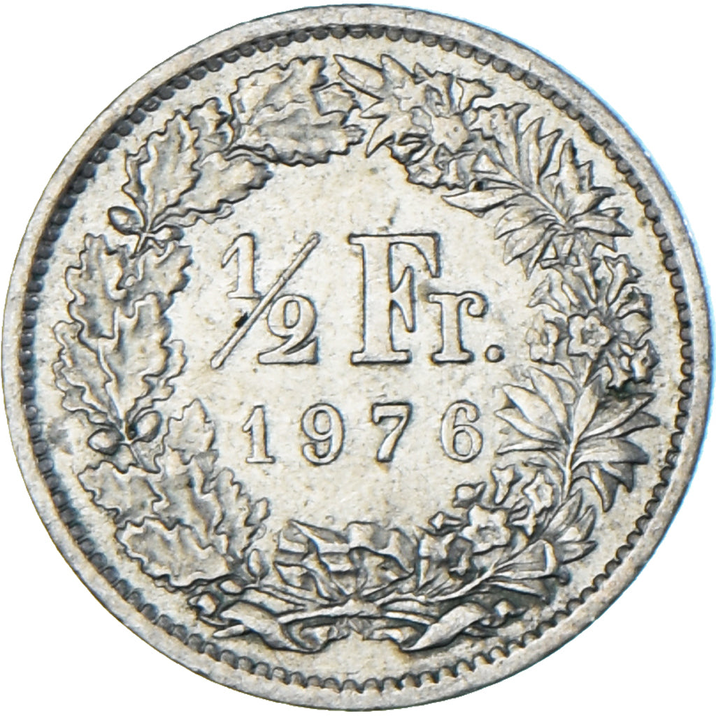 Coin, Switzerland, 1/2 Franc, 1976