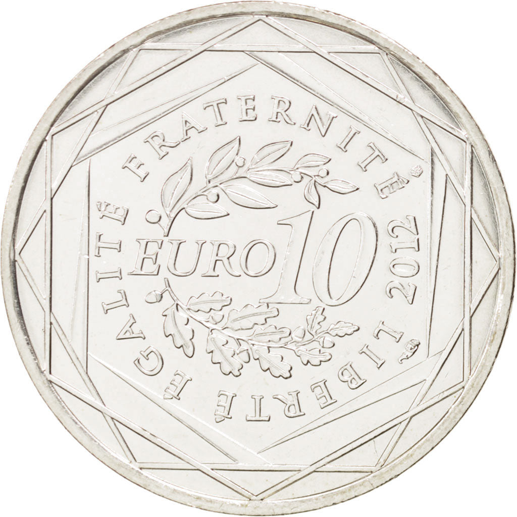 FRANCE, 10 Euro, 2012, Paris, KM #1888, MS(60-62), Silver, 29, 10.00